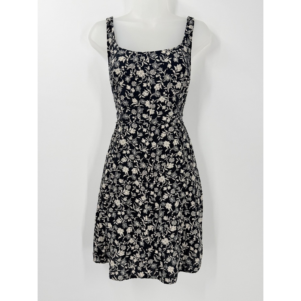 Old Navy Garden Floral Mini Dress Pockets womens sz L 90s Grunge Flirty feminine